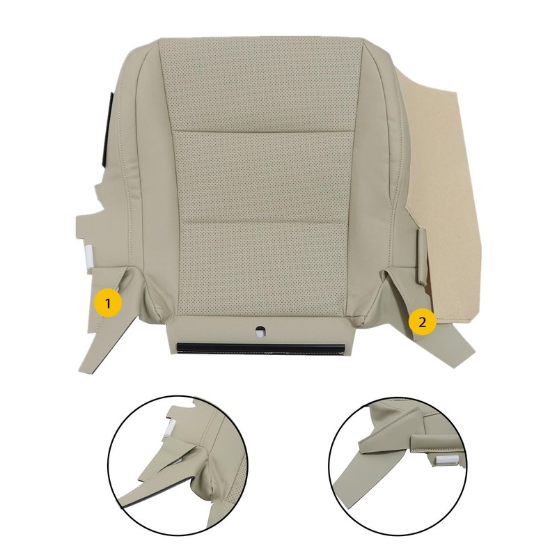 Priprilod Tan Perforated Leather Driver & Passenger Side Bottom Replacement