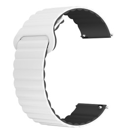 WalkerFit Magnetic Smart Watch Band, Silicone Bicolor 22mm Compatible with IWD19/IDW26/IDW16/IDW13/ID208BT/IDW17/IDW21, Replacement Straps M6 Ultra/M2 PRO/A2 PRO, Black&White