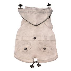 Sleeveless Zip Up Dog Raincoat with Reflective Buttons, Pockets, Rain/Water Resistant, Adjustable Drawstring, & Removable Hood - Size XS to XL - Stylish Premium Dog Raincoats (XX-Small, Yellow)