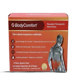 Body Comfort Reusable Therapeutic Heat Packs 6 Piece Sports Pack  NEW!