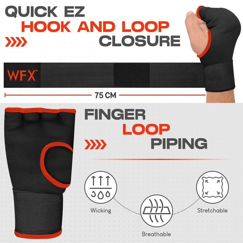 Boxing Hand Wraps Punch Bag Men Women Gel Inner Gloves