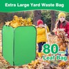80 Gallon Leaf Collector Bag, Collapsible Trash Can Yard Waste