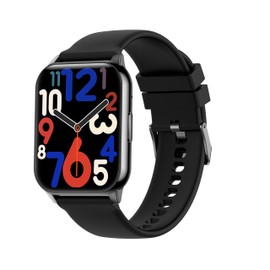 Maxcom - FW25 Arsen Pro Smartwatch - Men - Women - Unisex - Fitness Watch - with Blood Pressure, Heart Rate, Sleep Monitor and Pedometer - Square - Elegant - with Elastic Band Black