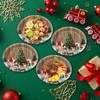 QOUBAI 50PCS Christmas Oval Paper Plates 11inch Large Disposable Christmas