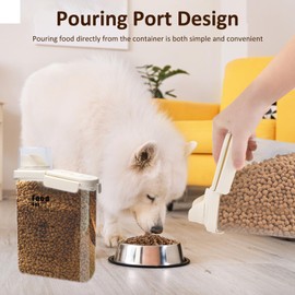 hoforife 2 Pcs Airtight Cereal Containers Storage Set for Kitchen, Large Plastic Rice Dry Food Dispenser Non-Bpa (41oz & 85oz)