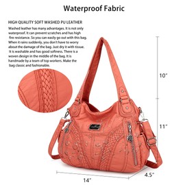 Angelkiss Handbags for Women Waterproof Top-Handle Satchel Shoulder Bags 1555