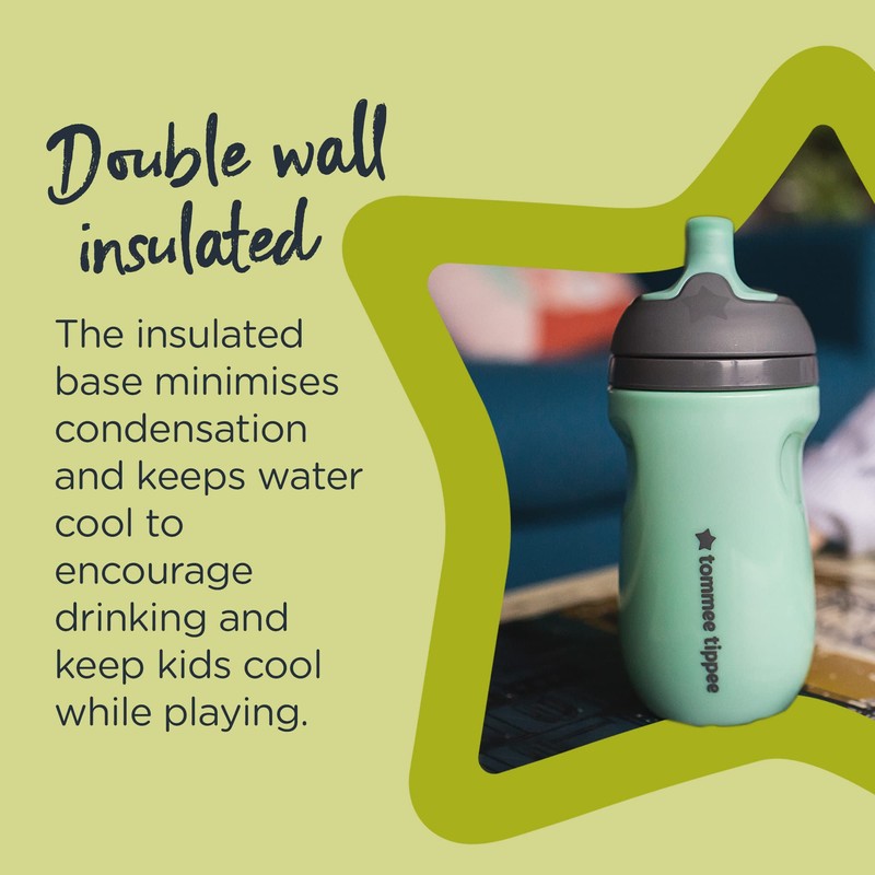 Tommee Tippee Insulated Sportee Water Bottle for Toddlers, Spill-Proof, 260ml,