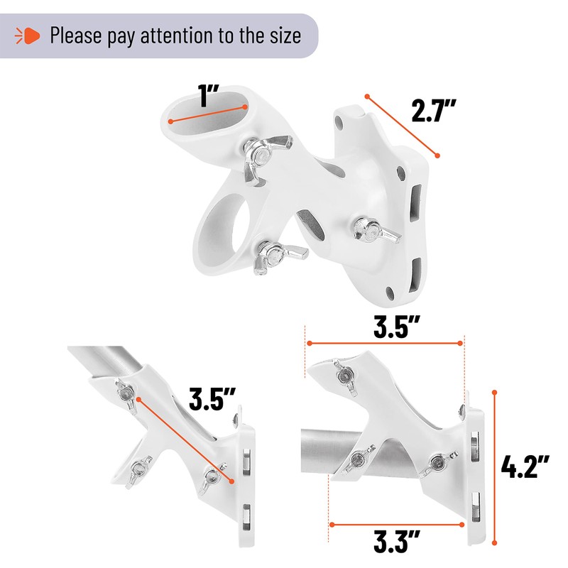 UNCO Aluminum Flag Pole Holder, Heavy Duty Aluminum Mount, Flag