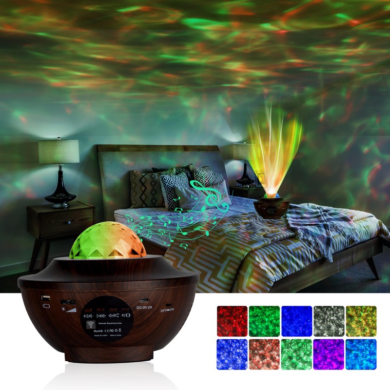 ZEAKOC Remote Control Aurora Star Projector, Planetarium, Home Use, 10