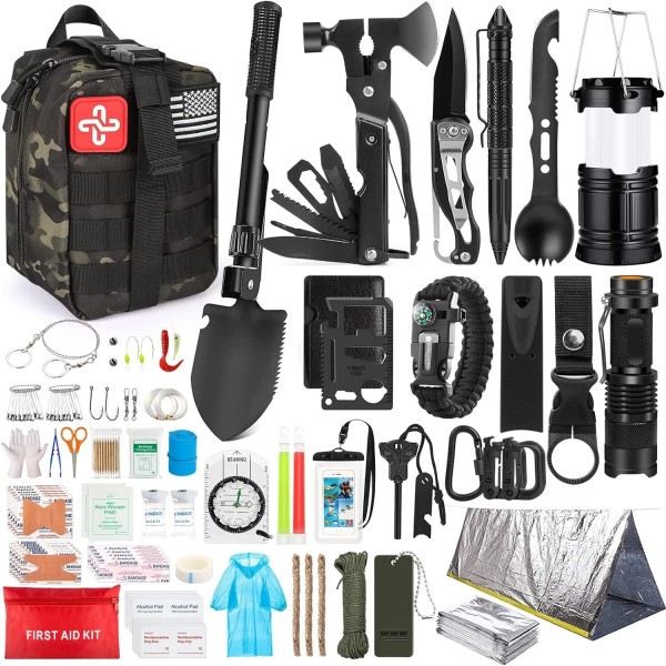 No Brand Survival Kit, 250Pcs Survival Gear First Aid Kit