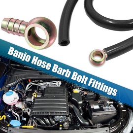 X AUTOHAUX 4 Set 20mm Banjo Hose Barb Bolt Fittings Banjo Bolt Washer Bronze Tone with 18 mm 20mm Spacers for Car