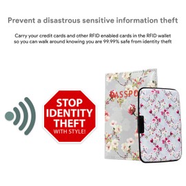Miami CarryOn RFID Protected Wallet and Passport Cover Set (Blossom)