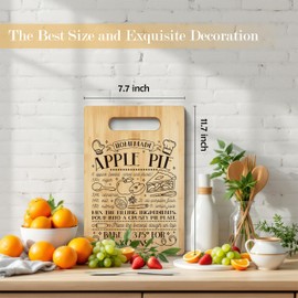 Homemade Apple Pie Cutting Board Chopping Board, Thanksgiving Gifts for Women, Gifts for Bakers, Bamboo Cutting Boards for Kitchen, Cheese Boards Charcuterie Boards, Bamboo Kitchen Accessories