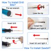 3-Speed Cordless Mini Drill Pen With 8 Small Drill Bits,Rechargeable