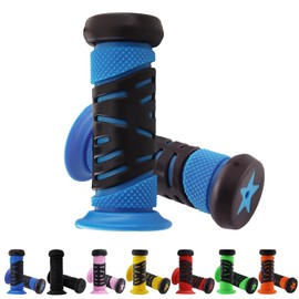 TOKSEO Pair of Children's Bicycle Grips, Safety Through Impact Protection, Bicycle Grips 22 mm Calibre, 95 mm Length Rubber Handlebar Grips Bicycle Children for Scooters, Children's Balance Bike