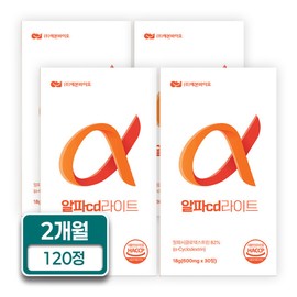 Yebon Bio Alpha CD Light Alphacyclodextrin 600mg / 예본바이오 알파cd 라이트 알파시클로덱스트린 600mg X 30정(4박스) 가벼운 내일을 시작하세요