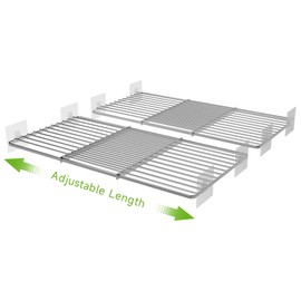 SOFRON Expandable Closet Shelves Organizers, Adjustable Shelf for Cabinet Rack Storage Wardrobe Divider Shelving for Closets Pantry Cupboard Kitchen Large 2 Pack