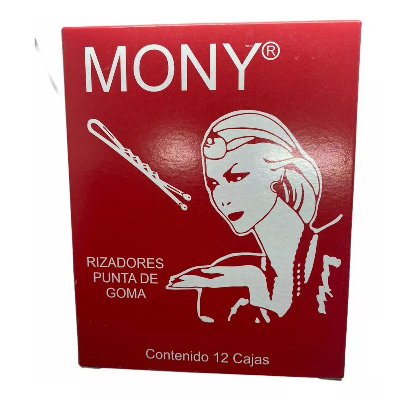 Mony Pasadores Negros Para Cabello Rizadores Punta De Goma Mony