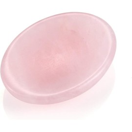 BOMBAY CRYSTALS EXPORT BOMBAY CRYSTALS EXPORT Rose Quartz Worry Stone, Natural Crystal Healing Palm Stone