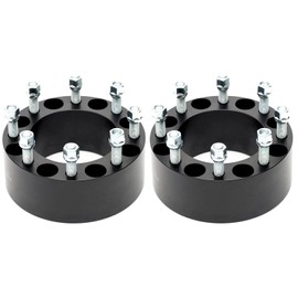 VLAOSCHI Black Forged 8x6.5 Wheel Spacers 3 Inch 9/16" Studs Compatible with Dodge 8 Lug for 1994-2010 RAM-2500 3500 | 1975-1997 F250 F350 (Must be with 9/16 Lugs) |1975-1986 C20 K20 C30 K30-Pack of 2