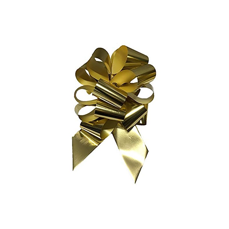 Brizzolari Metallic Fast Ribbons, 50 Pieces, 31 mm, Christmas Decorations,