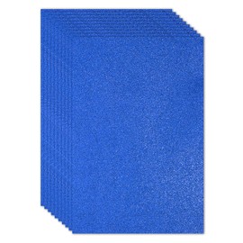 PATIKIL 2mm(1/10") Thick Adhesive Glitter Foam Sheet 16x24inch(40x60cm) Dark Blue, EVA Shiny Foam Board for Craft, 6 Pcs