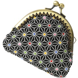 [ENTRAMBI] Crepe Coin Purse, Coin Purse, Nikoshi Crepe, Made in Japan, Hand Sewn, konpei sugar black