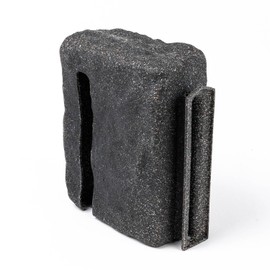 Beuta Landscape Border Right Turn BlockXL, adds True Right-Turn functionality When Used with Other Beuta BlockXL Products, 9.5 inch Tall - Charcoal