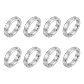 uxcell 8Pcs 304 Stainless Steel Spacer 3/8" OD x 1/4" ID x 1/16" Length(10x7x2mm) Screw Standoff Bushing Plain Finish Unthreaded Round Metal Spacer for M3 Screws Bolts and Rods, Silver