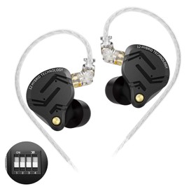 KZ ZS12 Pro X Earphones, KZ High-End 5BA+1DD Hybrid Earphones, Wired In-Ear Earphones, Earphones, High Sound Insulation, HIFI Sound Quality, All Metal, Noise Reduction, HIFI High Fidelity, In-Ear