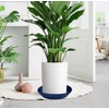 Plant Saucer Blue Ceramic Deep Pot Tray - 2 Pack