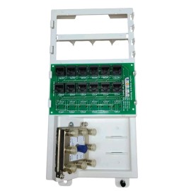Leviton Structured Media 4x12 Telephone Distribution Board on Bracket with 8-Way 2 GHz