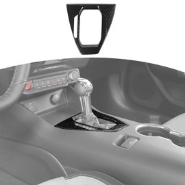 JOSHELA for Mustang Gear Shift Panel Trim Cover Fit for Ford Mustang 2024 up(Automatic Transmission) Black Carbon Fiber Interior Accessories 1pcs