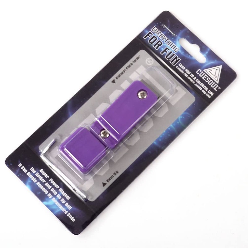 CUESOUL Purple Billiards Magnetic Pool Cue Chalk Holder for Billiard