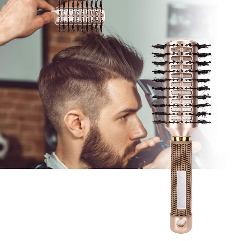 Anti-Static Hairdressing Comb, Double-Sided Nylon Bristle Hair Brush Styling Comb