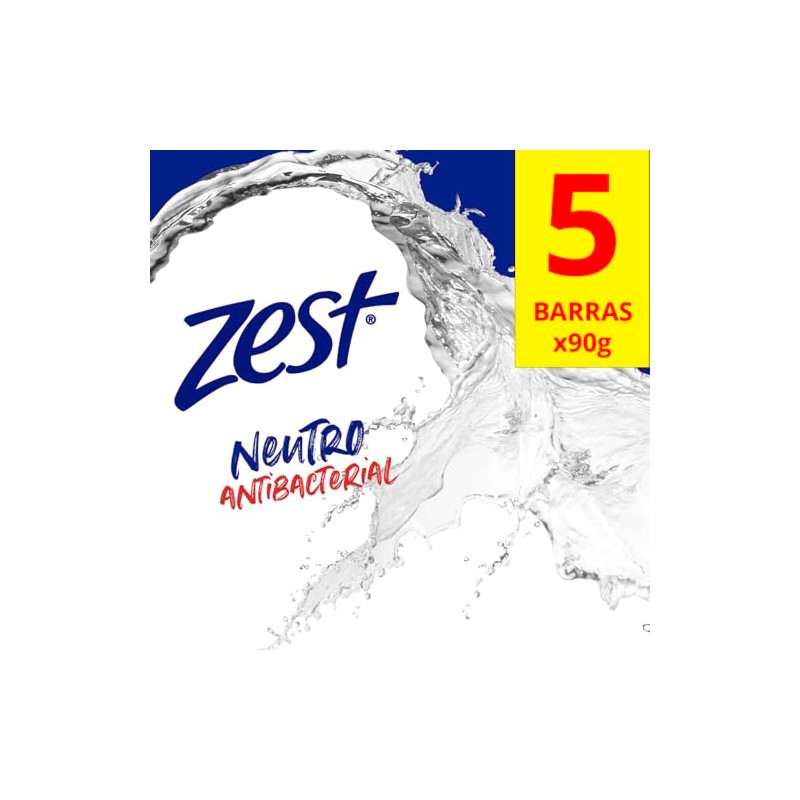 Jabón Zest Neutro Micelar Antibacterial 5 x 90 g