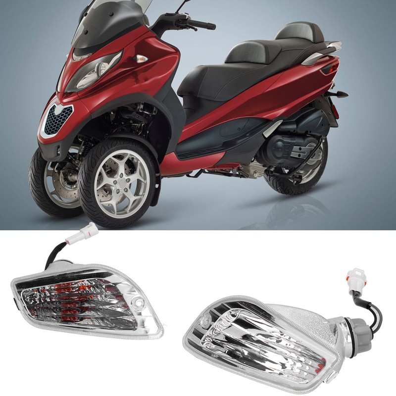 Pair Front Turn Signal Light Plastic 204360F Fit for Piaggio