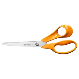 Fiskars Classic Universal Craft and Fabric Scissors, Right-Handed, Total Length: 21 cm, Improved Torx Screw and More Ergonomic Handle, Quality Steel/Plastic, Orange, 1075032