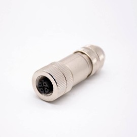 Elecbee Profibus M12 Field Wireable Connector Assembly Cable Plug Straight with Shiled (4 Pin Female D-Code)