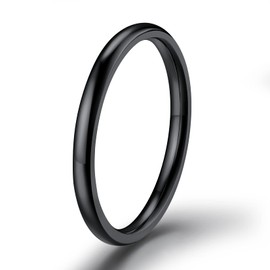 Stacking Rings for Women Black Size 11 Couples Rings