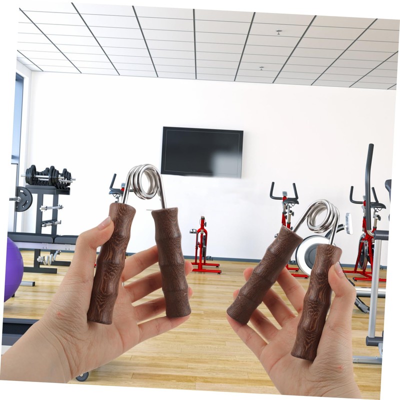 Abaodam 1 Pair Heavy Strength Wooden Finger Exerciser Durable Hand
