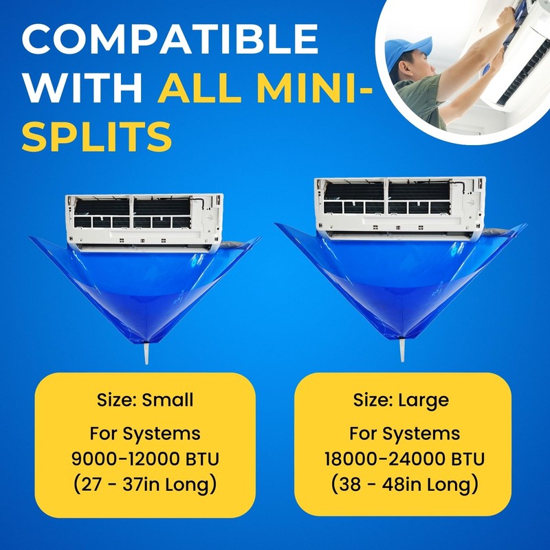 Oiktylr 10Pcs Mini Split Cleaning Kit, Minisplit Cleaning Bag Air