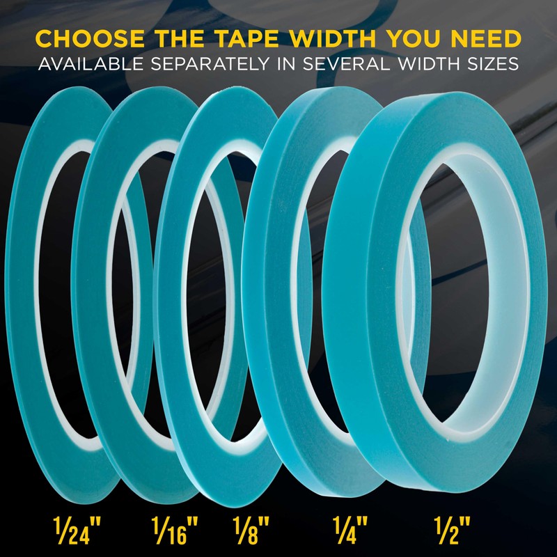Custom Shop Vinyl Fineline Pinstripe Tape, Blue 1/16" x 36