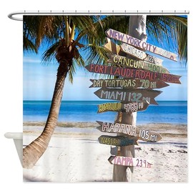 CafePress Key West Sign Decorative Fabric Shower Curtain