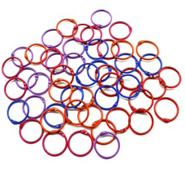Binder Rings Loose Leaf Book Rings Key Rings Paper Rings Metal Plated Hinged Rings Binding Rings Keychain Circlip Rings for Cards Keys Albums Photos Notes 50 Pack 1 inch