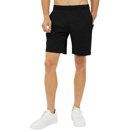 Redvanly Men's Byron Tennis Shorts 7.75", Tuxedo, L