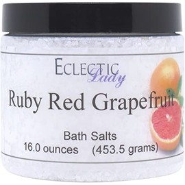 Ruby Red Grapefruit Bath Salts by Eclectic Lady, 16 ounces