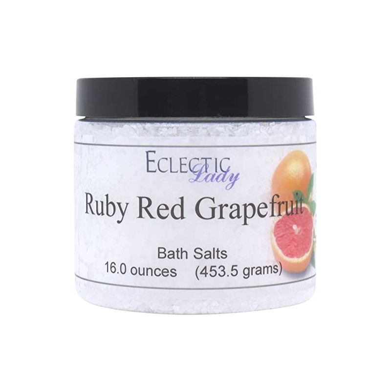 Ruby Red Grapefruit Bath Salts by Eclectic Lady, 16 ounces