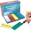 MrMag® 50 magnetic strips for labelling, colourful, whiteboard magnets, 75