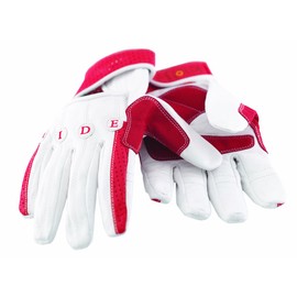 Knog Ride Hard Glove Goatskin Mitt - White/Red, Small